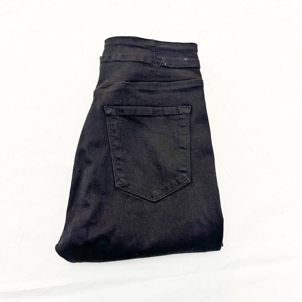 J. Brand Natasha Seriously Black Skinny Denim Jeans Button Fly Size 26